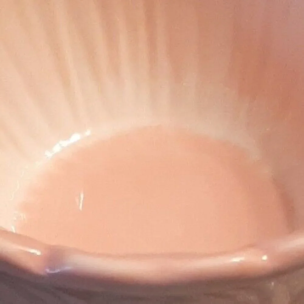 Pier 1 Pink Bowl Earthenware Flower Petals Audrey